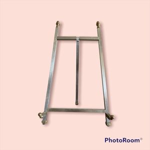 JANIS 10 1/2 inch height brass easel display art plate book holder